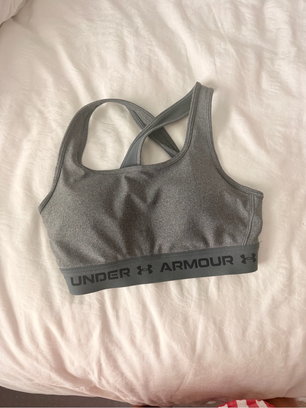Under Armour Gray Crossback Medium-Support Sports Bra